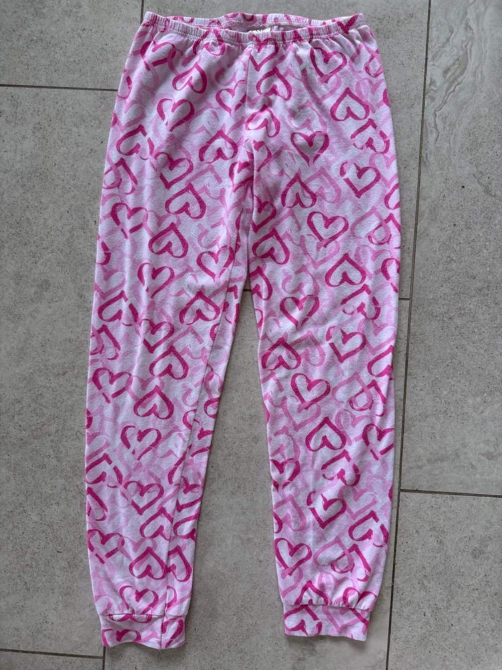 ESME Chandelier Pink Heart-Print Long Sleeve Pajama Set sz 7 - Picture 9 of 10